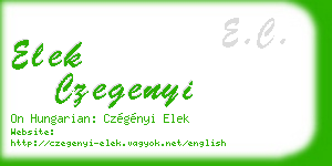 elek czegenyi business card