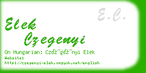 elek czegenyi business card